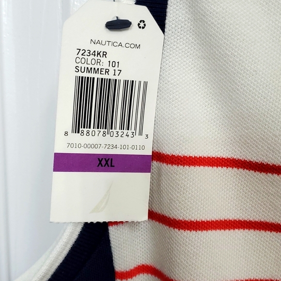 Nautica NEW size XXL sleeveless tank with collar for golf, cruise, summer - Picture 3 of 4